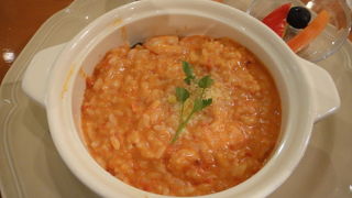 ランチの小エビとナスのリゾット☆