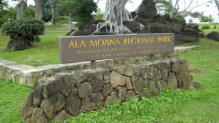 海沿いの公園は散歩に最適でした。