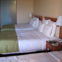 ベッドが広い。