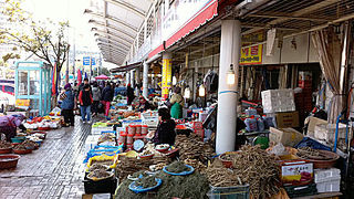 釜山で最大級の食品市場