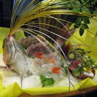 夕食の活け造り