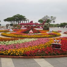 花壇がかわいい