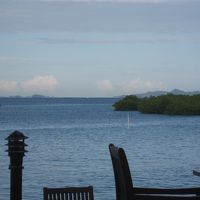 満潮時のレストランからの眺め　　干潮時は綺麗とはいえない