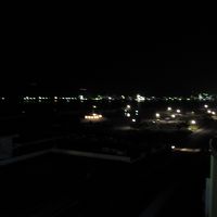 夜は港に停まる船が見えます。