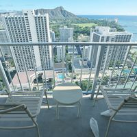 ホテルバルコニーからの景色