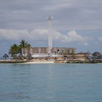 ホテルからボートで３０分位の所にあるキャピタンシリオ島です。