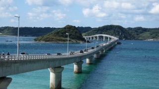 角島大橋と海のコントラストはいいね