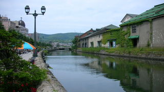 運河の向こうには倉庫街