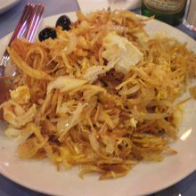 干しダラとジャガイモの炒め物