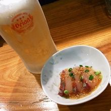 お通し＆オリオンビール