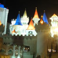 ライトアップされたお城