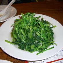 人気メニュー、空芯菜