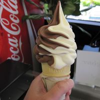 1.95ドルのソフトクリーム。日本の濃厚ソフトみたい