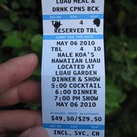 ルアウショーのお値段。他のホテルのルアウショーの半額