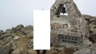 山頂部は複雑な地形です