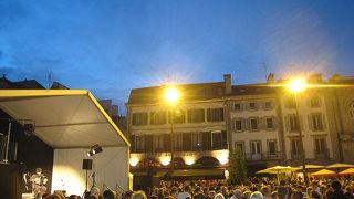 アコーディオンの音楽につられて…