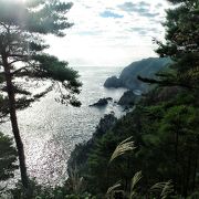 高台から見下ろす海