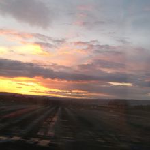 夕焼け　TGVパリ・アヴィニョン間の車窓より