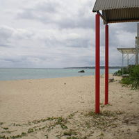 ビーチに直結した店の入り口