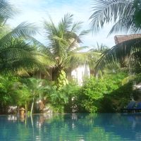 朝、目覚めてプールでひと泳ぎ。