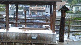 道の駅に足湯があります（無料）