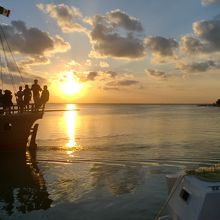 ライスラからみた夕日