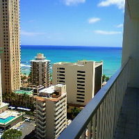 １ベッドルームのラナイの眺めです。