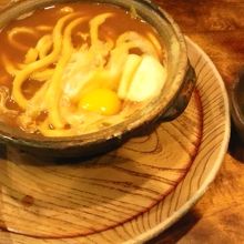 味噌煮込みうどん、おしんこ