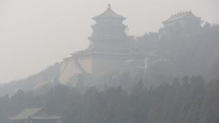 霞がかかって残念な景色