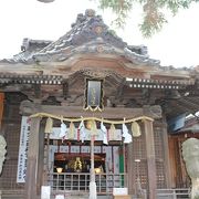 足止め狛犬のある神社