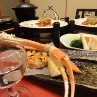 夕食の一部。とても量があっておなかいっぱい