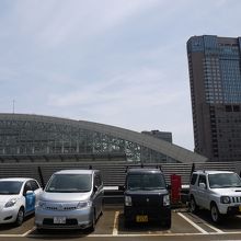 金沢駅の屋上駐車場