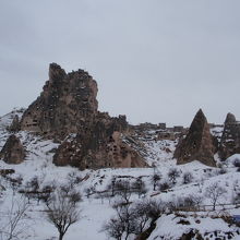 雪が残っていました