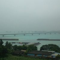 部屋からの眺望です。雨が残念でしたが（泣）