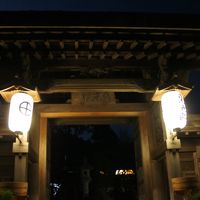 左の提灯の紋は、薩摩藩の菩提所だからだと思います