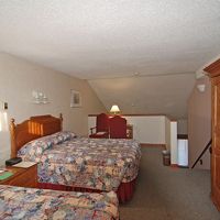 ロフトを利用したメゾネットのダブルルームだった