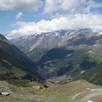 眼下にはツェルマットの街並みが。