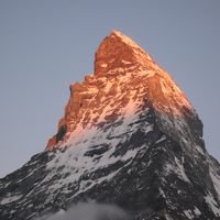 本当に真っ赤な「モルゲンロート」。大自然からの最高の贈り物。