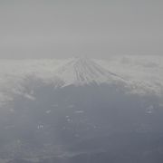 飛行機から見る富士山は、