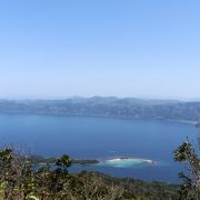 山の上から見る水島は　まるで南国リゾート地