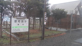 ログハウス風のお洒落な駅舎です