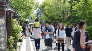 湯布院で１番にぎやかな通り