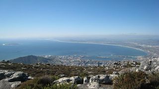 テーブルマウンテンから眺めるロベン島