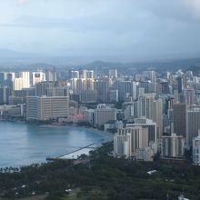 頂上からワイキキビーチ方向です。