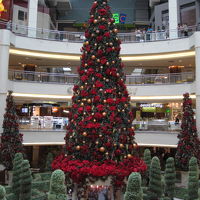 直結しているモールの吹き抜け　