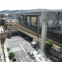 客室から駅が見えました