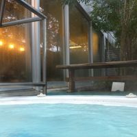 ホテルの最上階にある温泉。露天もあり朝から良い気持ち！