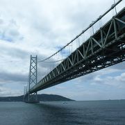 世界一の明石海峡大橋。
