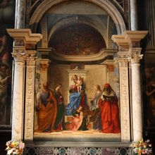 ベッリーニ「玉座の聖母と諸聖人」