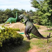 大きな恐竜の模型がいっぱい